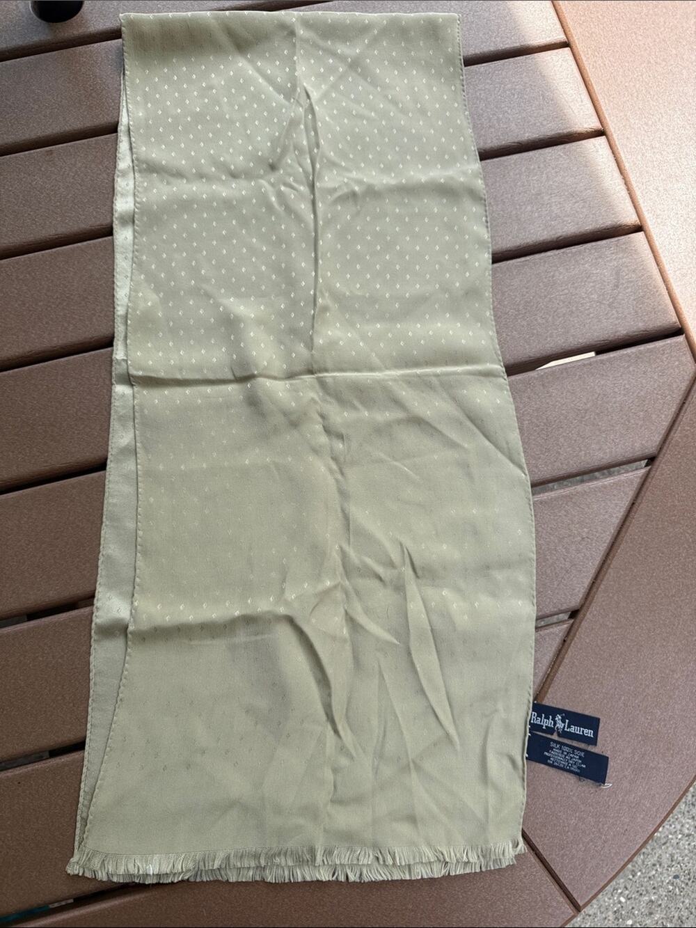 Ralph Lauren 100% Silk Oblong Scarf 80s